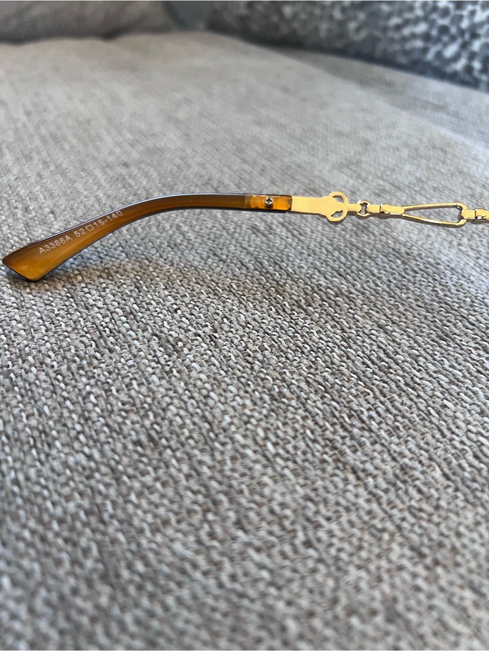 Chanel Tortoiseshell Cat Eye Eyeglasses with Gold Accents - Picture 7 of 7